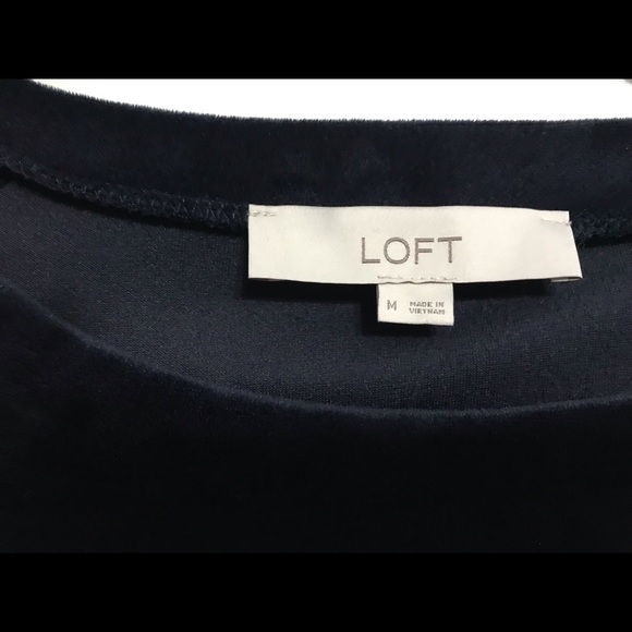 Loft Velvet Velour Long Sleeve Pullover Top - Picture 4 of 9